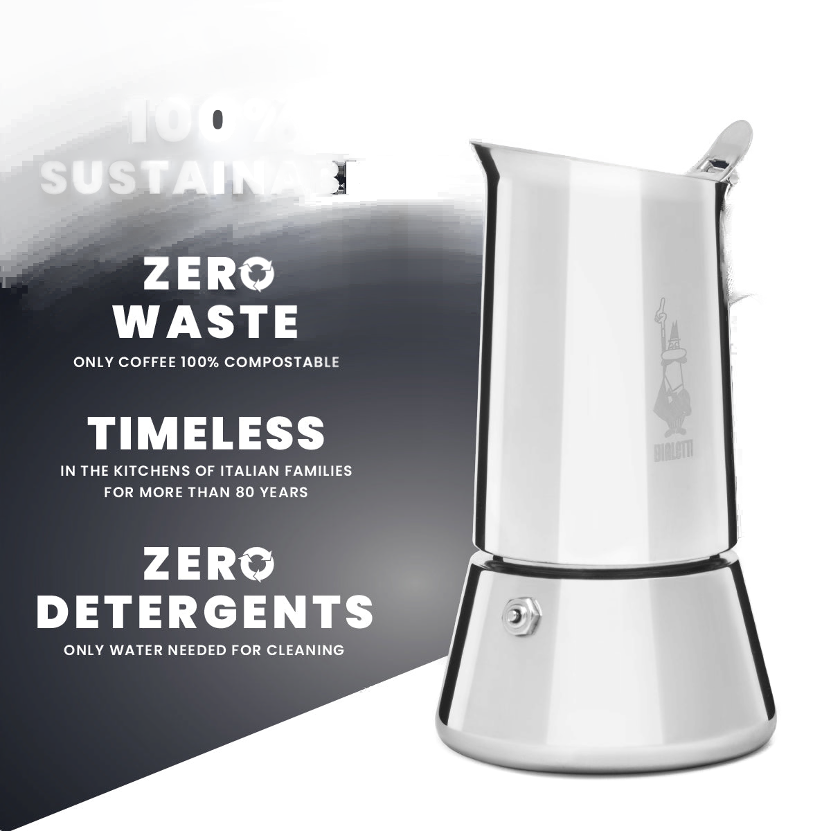 Bialetti Venus 10 Tassen, Edelstahl Espressokocher — That's Coffee Dresden