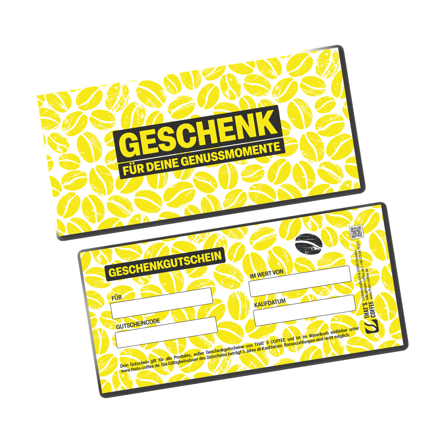 PHYSISCHER GESCHENKGUTSCHEIN — That's Coffee Dresden