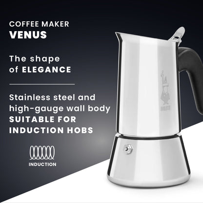 Bialetti Venus 4 cups, stainless steel espresso maker