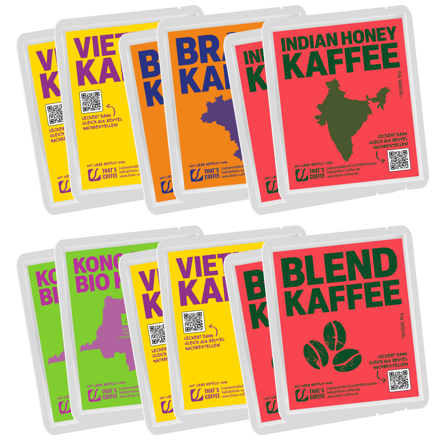 20-pack coffee bag sample pack