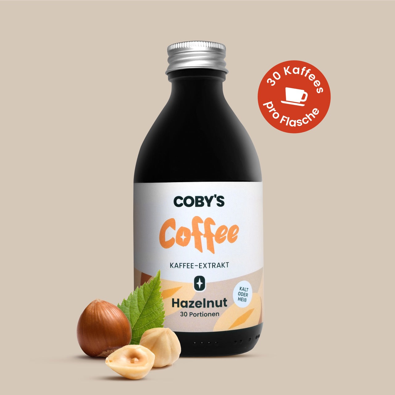 Cobys Kaffeekonzentrat Haselnuss — flüssiges Arabica-Kaffeekonzentrat mit Haselnuss-Note | That's Coffee