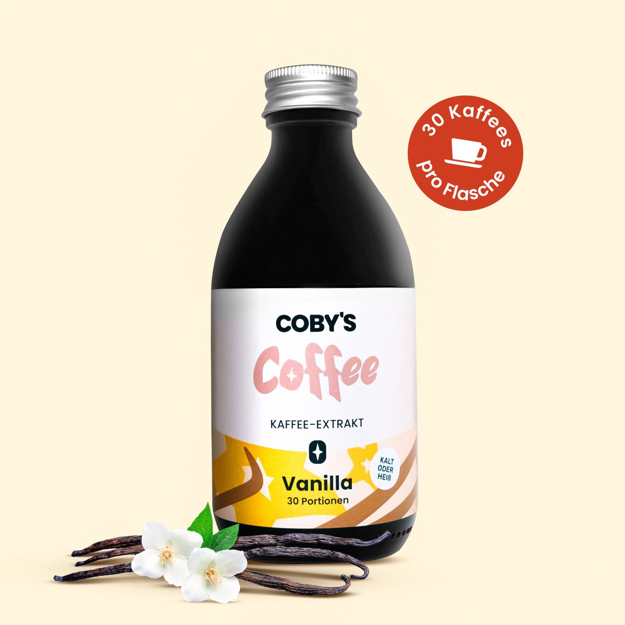 Cobys Kaffeekonzentrat Vanille — flüssiges Arabica-Kaffeekonzentrat mit Vanille-Aroma | That's Coffee