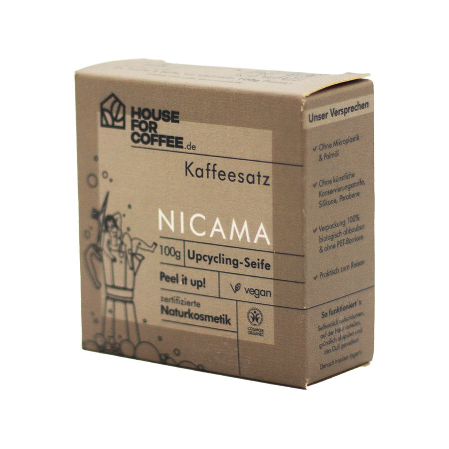 Nicama Kaffeesatz Naturseife Seite